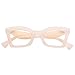DOOVIC Lunettes de Lecture Anti Lumière Bleue Lunettes Pour Lire Lunettes Presbytie Grand Femme 2.0 (Carrée/Beige)
