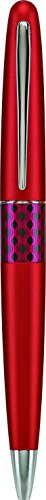 Image of Pilot MR Retro Pop Collection Ball Point Pen, Red Barrel with Wave Accent, Medium Point, Black Ink (91422)