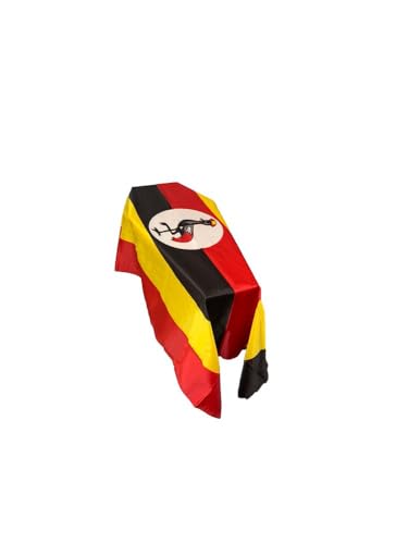 Bandera de Uganda con diseño de ataúd ideal para decorar tu salón cultural o eventos temáticos