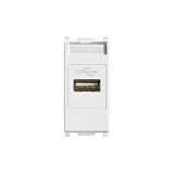 Vimar 14345 Connettore presa USB, bianco, 2.23 x 4.9 x 3.09 cm