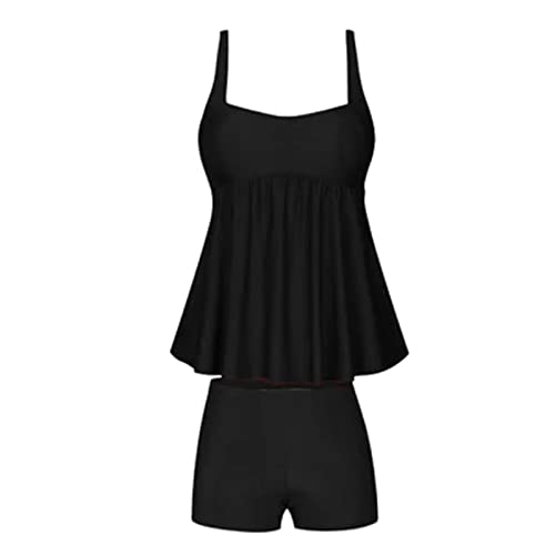 Bikini femme grande taille noir : maillot deux pièces dos nu été