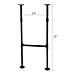 MUZIK 38 Inch Metal Table Legs, Black Painted Desk Legs, Industrial Pipe Counter Bar Height Table Legs, 2 Pack Dining Coffee Table Legs