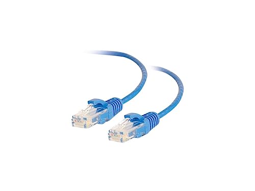 C2G/Cables to Go 01080 Cat6 Snagless Unshielded (UTP) Slim Network Patch Cable, Blue (7 Feet/2.13 Meters)