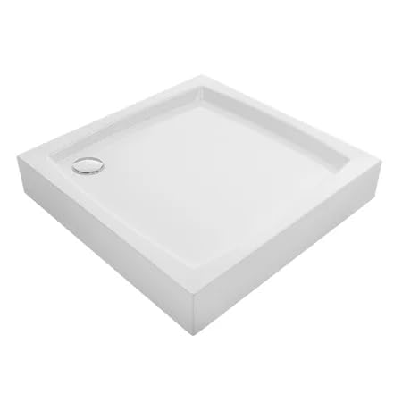 VBChome Douchecabine, 90 x 90 cm, zwart met douchebak, kwart cirkel