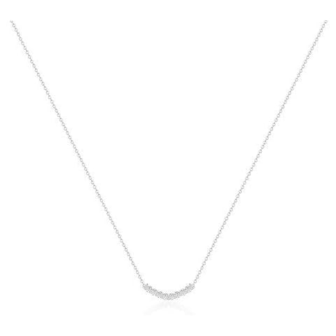 ORROUS & CO 18k White Gold Plated Cubic Zirconia Arch Pendant Necklace Cover