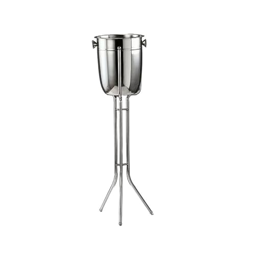 Cubitera de acero inoxidable con soporte elegante para coctelería y eventos 2