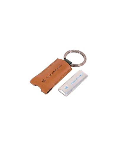 Porte-clés en cuir véritable Piquadro AC4240W105 marron de haute maroquinerie