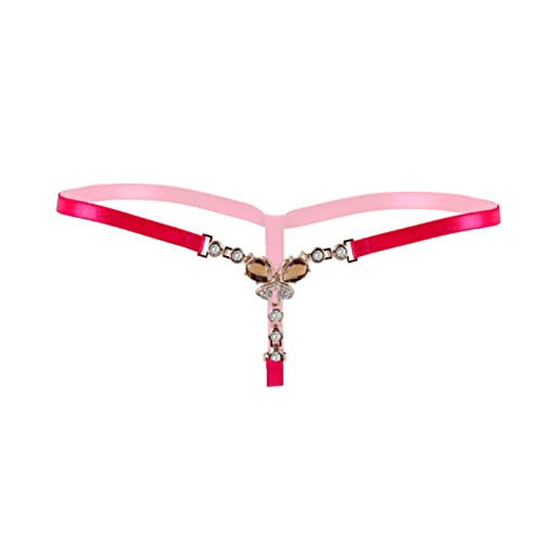 PZKDKS Femmes Sexy Lingerie Costumes Costumes Sexe Diamant Kits Exotiques Rave pour Adultes Culottes et Strings sous-Fonds Rose Rouge G-String Nouveau Style Cover