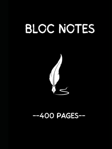 Bloc notes couverture relié 400 pages grand format cahier écriture - 2