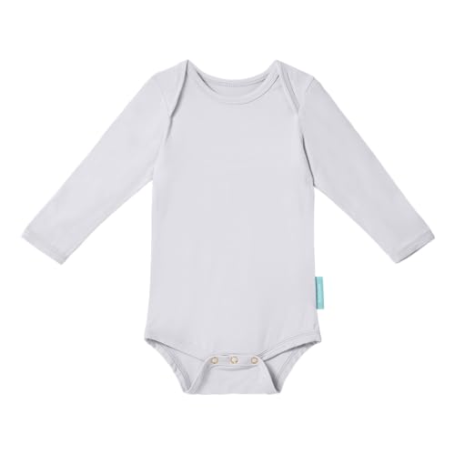 PurComfy Supersoft Long Sleeve Baby Bodysuits, Premium Bamboo Rayon Bodysuit Unisex Boy Girl 0-3-6-9-18-24 months Dolphin 18-24 Months