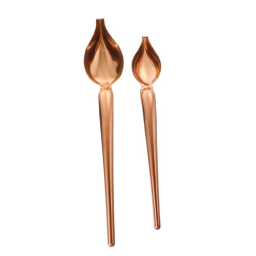 ABOOFAN 2Pcs Precision Sauce Drizzle Spoons Food Grade Culinary Decorating Utensils for Artistic Plating Baking and Sauce Drawing Comfortable Grip