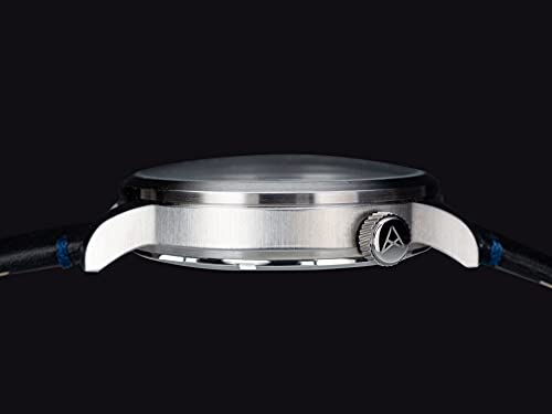 Montre Watch Altas Series boîtier argent brossé bracelet nylon bleu - 6