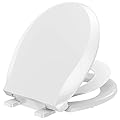 YASFEL Toilet Seat with Toddler Toilet Seat Built in, Potty Training Toilet Seat for Toddlers, Kids & Adults White Plastic Toilet Seats Standard Round Slow Close with Magnets(White, 16.5”)