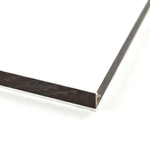 BuyPlastic King ColorCore Plastic Sheet 3/4" x 12" x 48" White-Brown-White Color Core, HDPE Board, High Density Polyethylene Panel