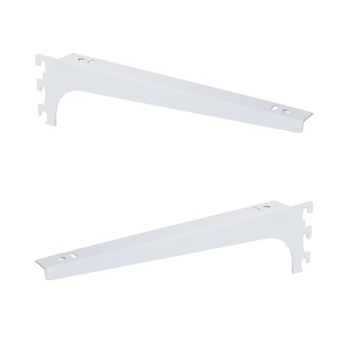 Pastlla 2 Pack 10" Adjustable Shelf Brackets Upright Shelf Bracket, White