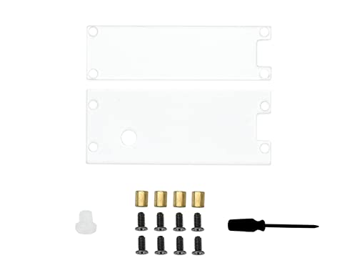 Boîtier pour Raspberry Pi Pico, Protection Double Face, Panneaux Acryliques Clairs, avec Capuchon de clé Personnalisé, Têtes d'épingle/Connecteurs Accessibles, Compatible avec Expander/Breadboard