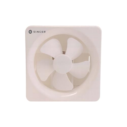 Image of SINGER Fresho N 150mm Energy Efficient Exhaust fan for Kitchen, Bathroom | Turbo Spin 1350 RPM, High Suction With Low Noise | High Speed, Powerful Motor, 100% Copper, 2 Yrs Warranty【White】