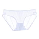Hsternexy Lingerie sexy da donna, biancheria intima erotica, perizoma thong hipster, morbidi mutandine brasiliane, traspiranti, biancheria intima irritante in pizzo, B52 bianco, M