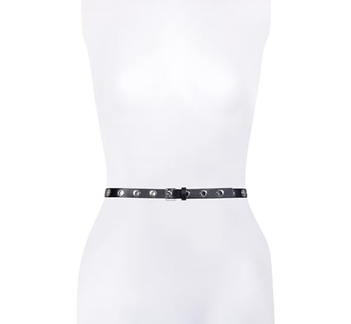 Women's 1 Inch Eyelet Leather Belt, Fully Adjustable with Roller Buckle4