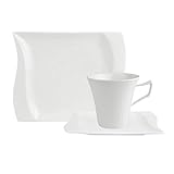 kaffeeservice weiß eckig günstig 18tlg. Kaffeeservice 'Harmony'