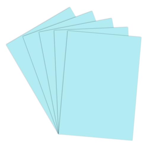 Image of Lakeer A4 Pastel Color Paper- Pastel Blue Colour, Pack of 50 Sheets | 150 GSM Thick for Arts and Crafts, Printing, DIY Projects, Etc
