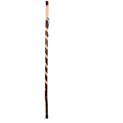 FOREST PILOT Bolder Twisted Style Wooden Walking Stick with a Compass (Dark Brown Color, 55 Inches, 1 Piece)¡­ Cover