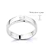Wycian Womens Fashion Rings Diamond Ring Band 9K White Gold Princess Cut Diamond 0.2CT Size Solid Not Plated Fashion for Wife Mothers Day Jewelry