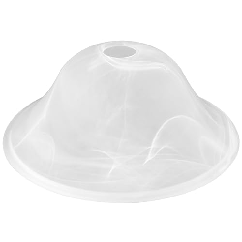 Golhom 12 White Alabaster Glass Lamp Shade Lipless Glass Lamp Dome Fixture Replacement Globe for Floor Lamp Pendant Light