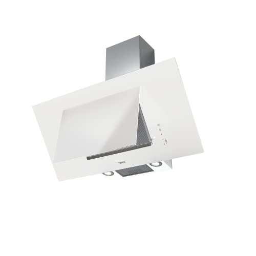 Teka-DVT-98660-TBS-Campana-Decorativa-Vertical-de-90cm-de-aspiracion-perimetral-y-funcion-FresAir-Cristal-Blanco-38-x-90-x-412-Clase-Energetica-A-Acero-Inoxidable-Normal