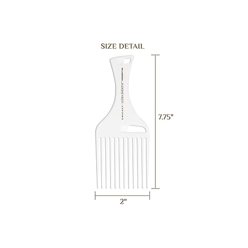 Cricket Ultra Smooth Coconut Hair Pick Comb - Infused with Coconut Oil & Keratin for Frizz-Free Shine and Volume, Ideal for Curly, Thick, and Textured Hair