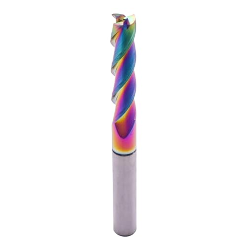 Image of 3 /8 inch 3 Flute Solid Carbide Long End Mill, 4 inch Overall Length, DLC Coated | 37 Helix, 3 /8 inch Cutting Dia, 3 /8 inch Shank Dia, 1-3 /4 inch Length of Cut, for Milling Aluminum and Copper, Square End