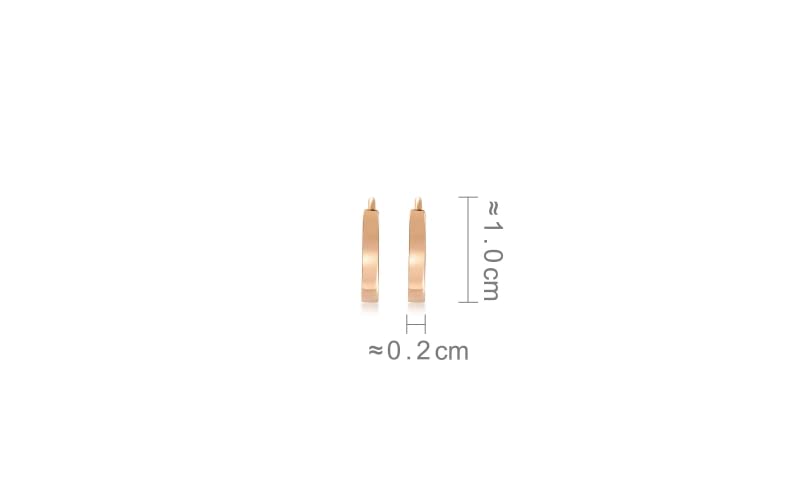 Image of CHOW SANG SANG 18K Rose Solid Gold MINTY Collection Hoop Earring for Women 91115E