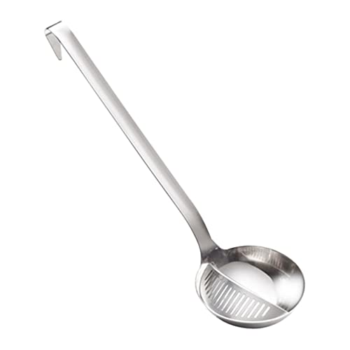 Dual Purpose Soup Spoon Colander Soup Oil Separator Ladle Soup Filter Ladle Grease Filter Ladle Soup Colander Oil Filter Spoon Dual Use Colander Oil Soup Separator Spoon