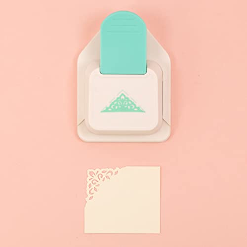 Craftelier - Pressure Lever Filigree Shaped Corner Punch for Die Cuts on Papers and Cardstock, turquoise - Image 3
