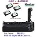 Kastar Pro Multi-Power Vertical Battery Grip (Replacement for BG-E13) + 4X LP-E6 Replacement Batteries for EOS 6D Digital SLR Cameras