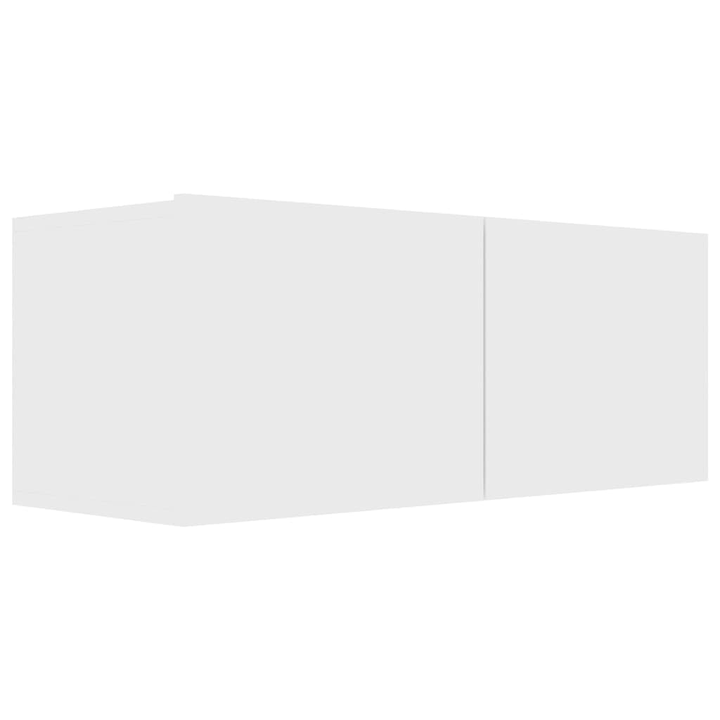 6-TLG. TV-Schrank-Set, Weiß Holzwerkstoff, Hängend, Modernes Media-Center für Wohnzimmer, Schlafzimmer, Robustes Entertainment-Center, Vielseitiger TV-Ständer