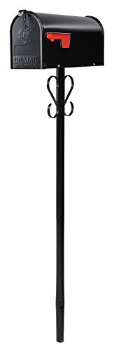 Gibraltar Mailboxes PBK00000 Premium Galvanized Steel Black, Mailbox Post thumb #1