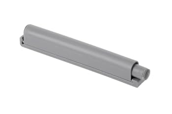 GTV Push to Open Türdämpfer lang Schrankstossdämpfer mit Adapter und Gummispitze Grau zum Aufschrauben für gri