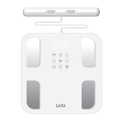 Foto di LAICA SMART Bilancia Personale-Traccia 30 Parametri Corporei-8 Elettrodi-Composizione Corporea Completa-BMI, Massa Muscolare e Altro-Sincronizzazione Con l'app Fitdays+-Supporto Multiutente-180kg