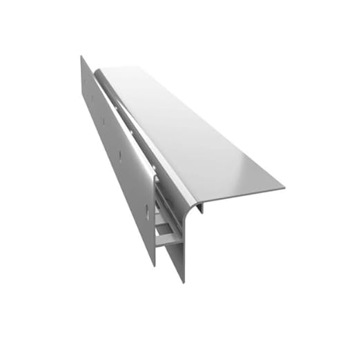 Renoplast® Perfil de Alero de Aluminio W30R+ 200cm Gris | Acabado de Terrazas y Balcones | Suelos Ventilados Elevados | Sistemas de Drenaje de Agua | Perfil Angular | Protección contra la Corrosión
