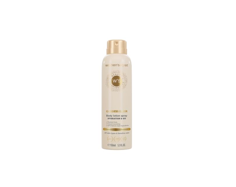 Women'secret Beauty Confidences Goddess Elixir Crema Corporal Formato Spray 150ml, Propiedades Hidratantes y Antioxidantes