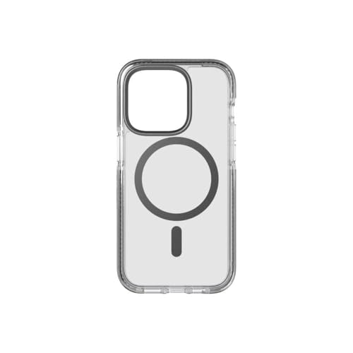 tech21 Evo Crystal Coque pour iPhone 14 Pro, Compatible avec MagSafe, Étui de téléphone de Base, TPU, Transparente/Noir, Protéger des Chutes: 4.9m