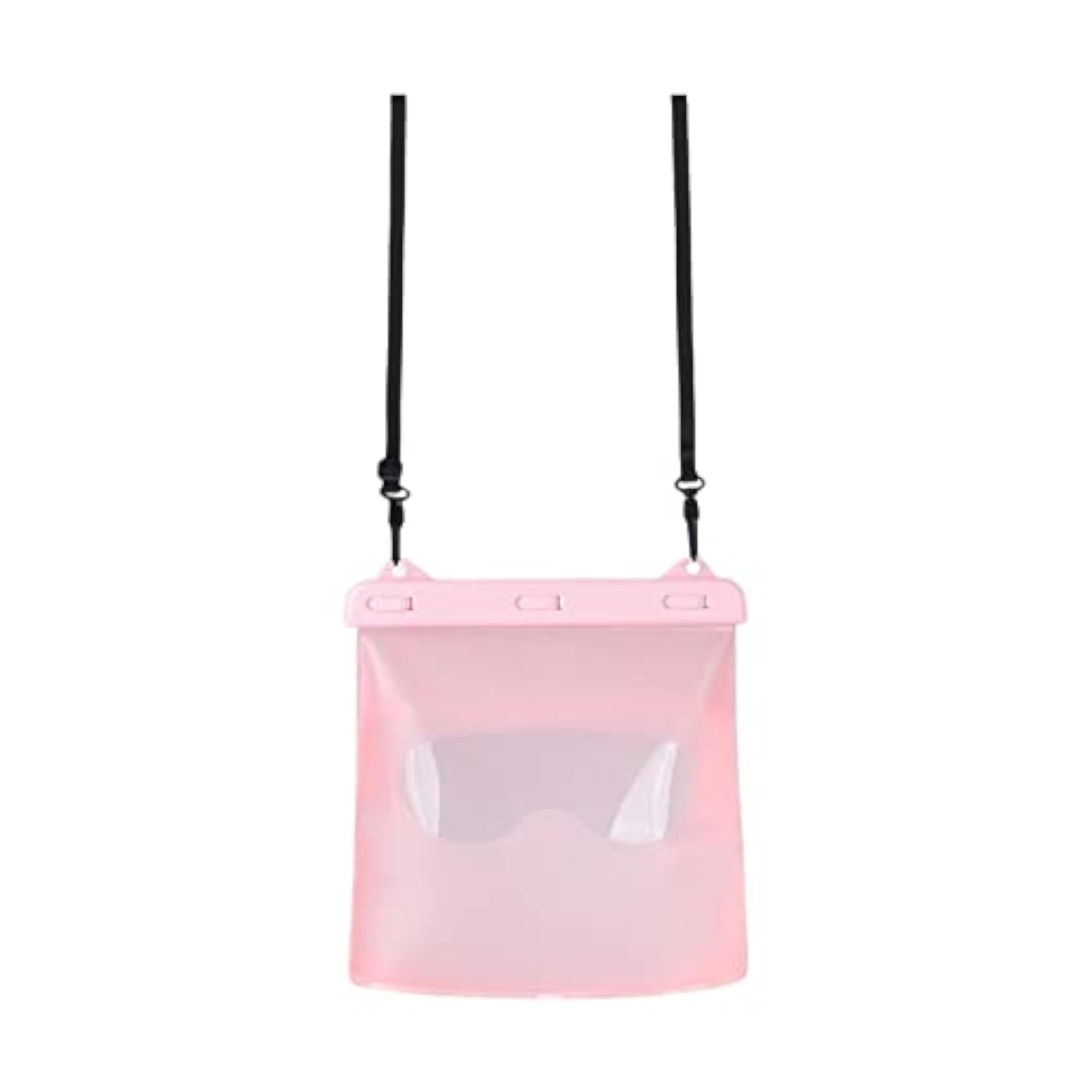 Waterproof Storage Bag Swimming Lightweight with Shoulder Strap for Rafting Pink