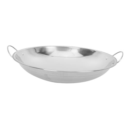 IMIKEYA Olla Inoxidable con Doble Asa para Cocina Gas y Alcohol Sartén Antiadherente para Cocinar y Recalentar Alimentos