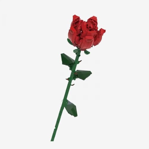 BlueBrixx Pro - Strauß aus roten & weißen Rosen - Klemmbausteine Blumen