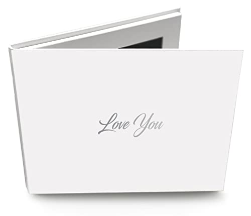 Talking Print 7" IPS HD Video Memory Book, 'Love You' Silver Foiled On Cover, A5 Hard Backed Video Brochure, 4GB memory - Image 2