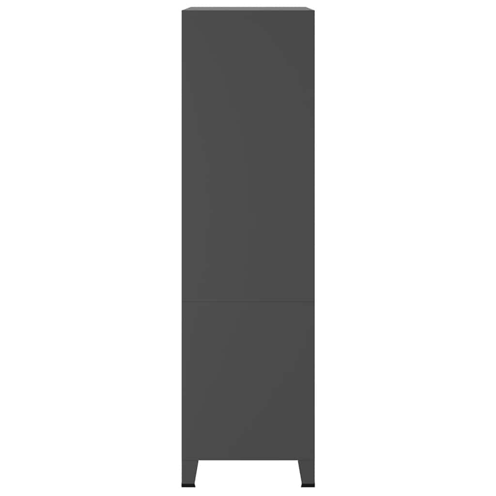vidaXL Armario Industrial Ropa Roperos Percheros Estante Perchas Jerséis Vaqueros Organizador Almacenaje Guardarropa de Metal Gris Antracita 90x50x180 cm
