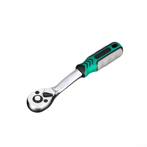 FACULX Cricchetto con impugnatura da 1/4, 3/8, cricchetto reversibile a 72 denti, strumento a sgancio rapido per spazi di installazione stretti (B)