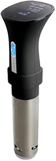 MegaChef MC-1000 Sous-Vide Cooker with Digital Touch Screen Display - Black and Silver