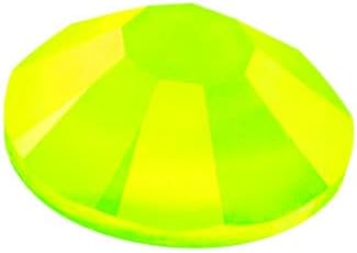 144 Pieces SS12 Preciosa Maxima Czech Crystal Flat Back 438 11 615, Rhinestones for Craft, Neon Yellow
